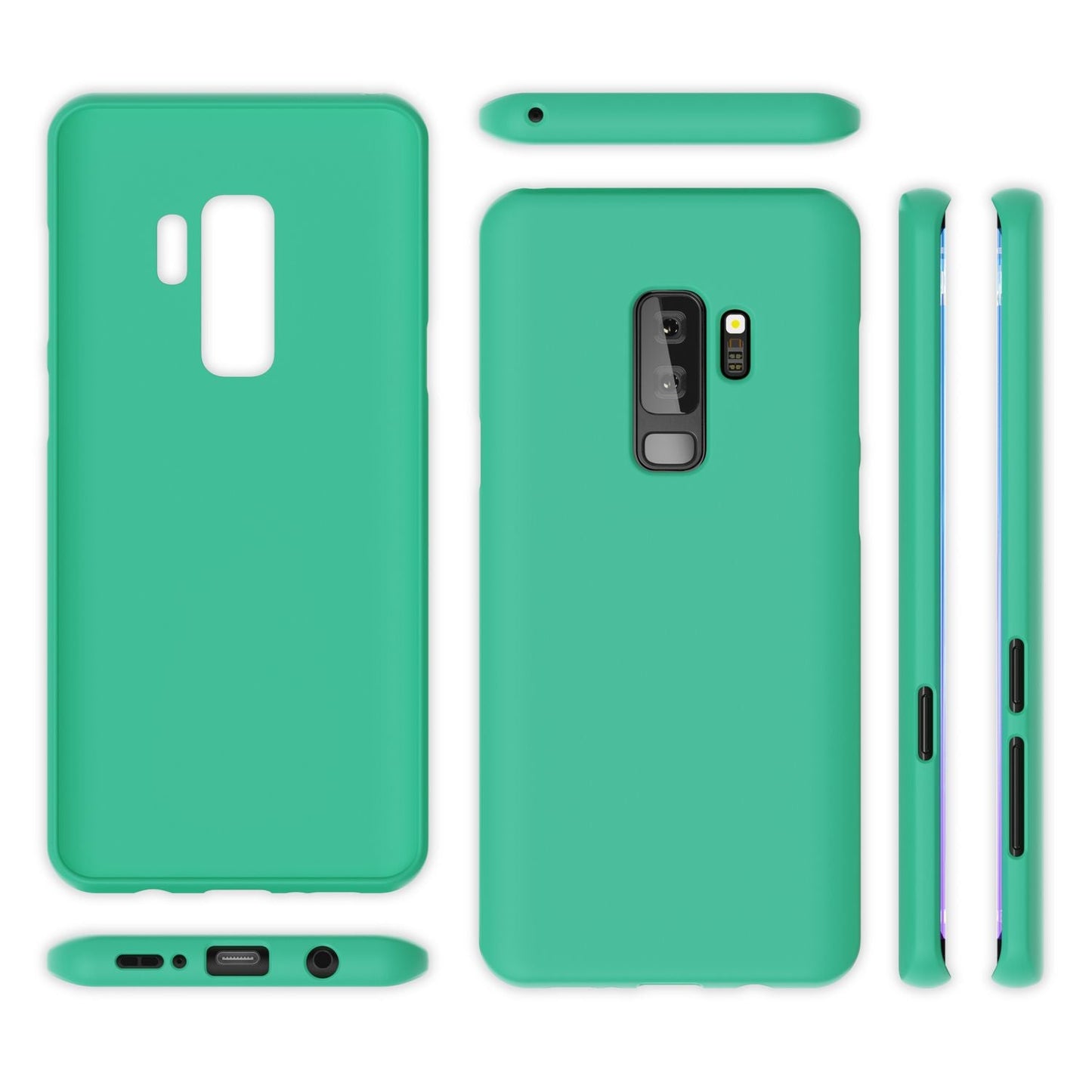 NALIA Neon Silikonhülle für Samsung Galaxy S9 Plus – Soft-Touch & Signal-Neon – NEONSHOCK (Matte Schutzhülle) – Marke aus Berlin
