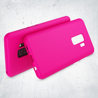 NALIA Neon Silikonhülle für Samsung Galaxy S9 Plus – Soft-Touch & Signal-Neon – NEONSHOCK (Matte Schutzhülle) – Marke aus Berlin