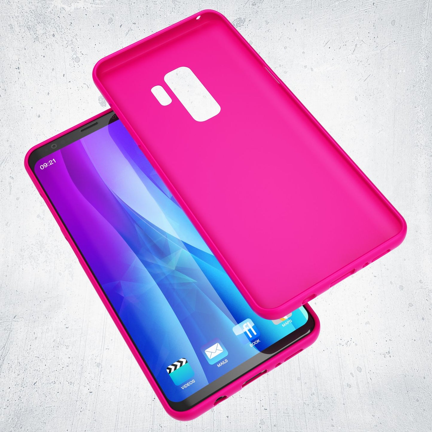 NALIA Neon Silikonhülle für Samsung Galaxy S9 Plus – Soft-Touch & Signal-Neon – NEONSHOCK (Matte Schutzhülle) – Marke aus Berlin