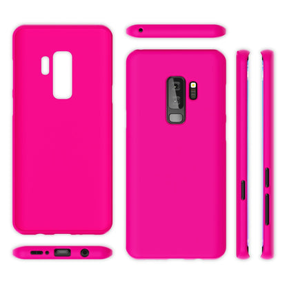 NALIA Neon Silikonhülle für Samsung Galaxy S9 Plus – Soft-Touch & Signal-Neon – NEONSHOCK (Matte Schutzhülle) – Marke aus Berlin