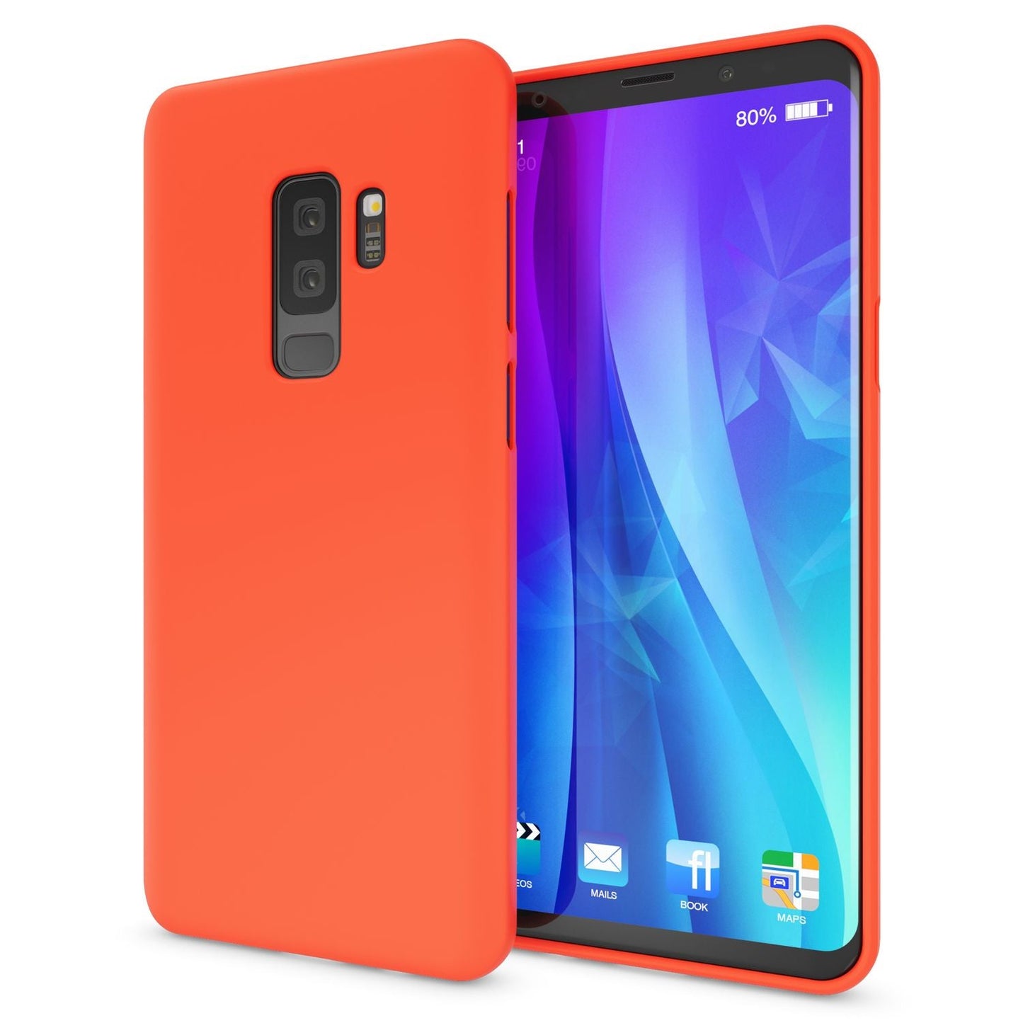 NALIA Neon Silikonhülle für Samsung Galaxy S9 Plus – Soft-Touch & Signal-Neon – NEONSHOCK (Matte Schutzhülle) – Marke aus Berlin