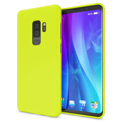 NALIA Neon Silikonhülle für Samsung Galaxy S9 Plus – Soft-Touch & Signal-Neon – NEONSHOCK (Matte Schutzhülle) – Marke aus Berlin