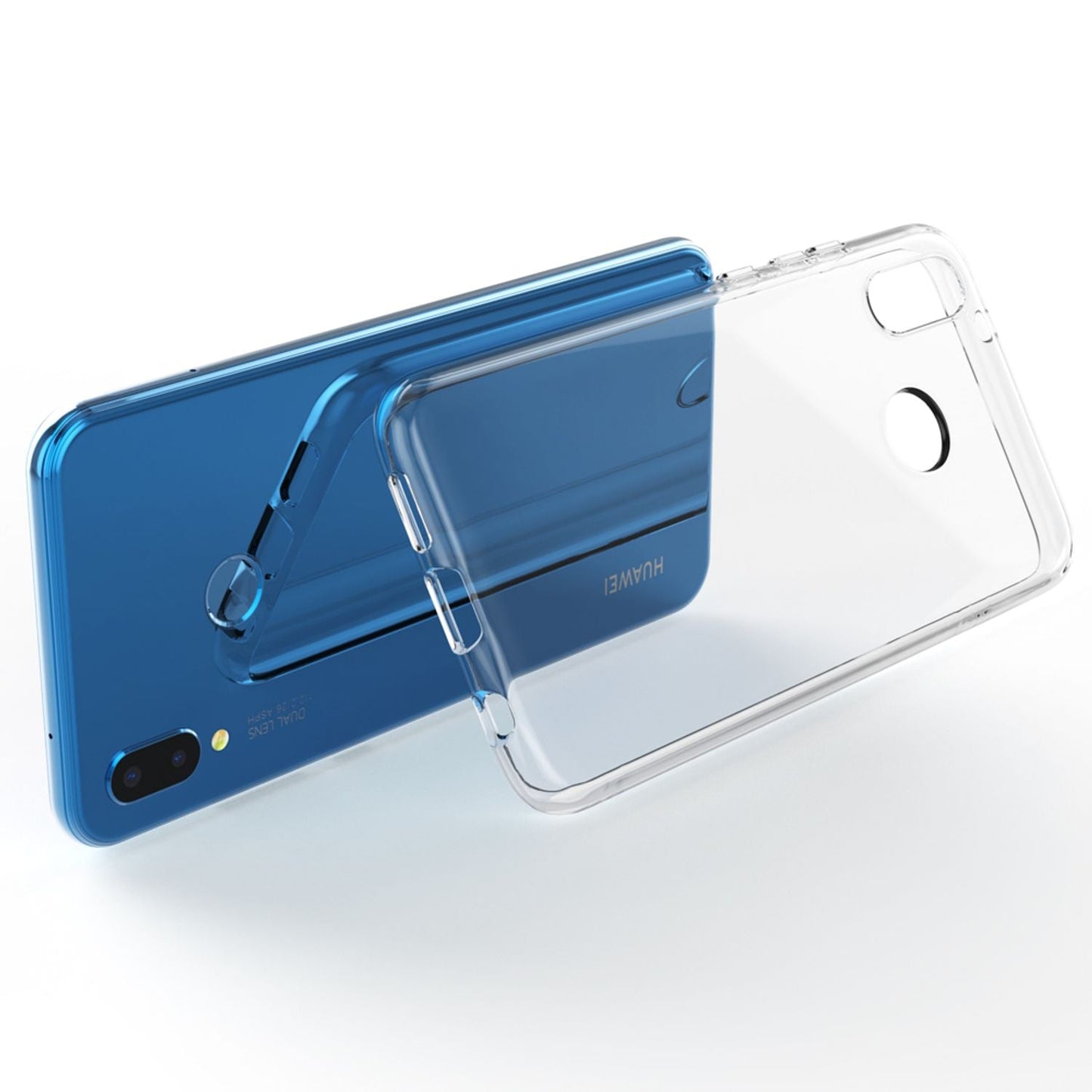 NALIA Transparente Silikonhülle für Huawei P20 Lite – Anti-Gelb & Rutschfest – GLAZE (Handyhülle Kristallklar, Schlank & Stoßfest) – Marke aus Berlin