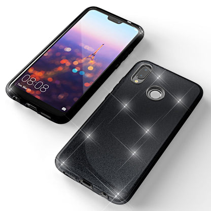 NALIA Glitzerhülle für Huawei P20 Lite – Funkelnder Glitzer-Look & Grip – SHINEPOP (Silikon Case) – Marke aus Berlin