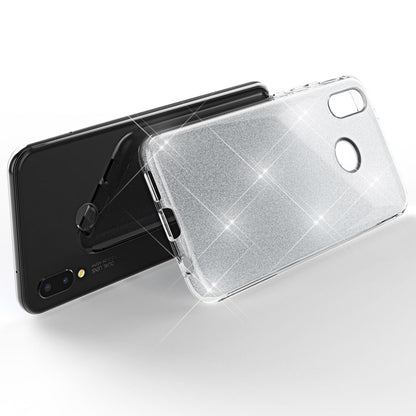 NALIA Glitzerhülle für Huawei P20 Lite – Funkelnder Glitzer-Look & Grip – SHINEPOP (Silikon Case) – Marke aus Berlin
