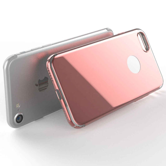 NALIA Spiegel Handyhülle kompatibel mit iPhone 7, Ultra-Slim Cover Mirror Case Hardcase, Dünne Schutzhülle Backcover verspiegelt, Handy-Tasche Bumper Phone Etui