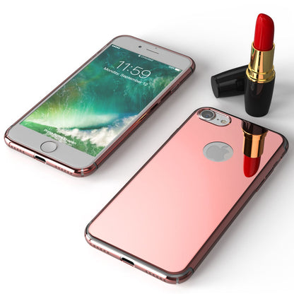 NALIA Spiegel Handyhülle kompatibel mit iPhone 7, Ultra-Slim Cover Mirror Case Hardcase, Dünne Schutzhülle Backcover verspiegelt, Handy-Tasche Bumper Phone Etui