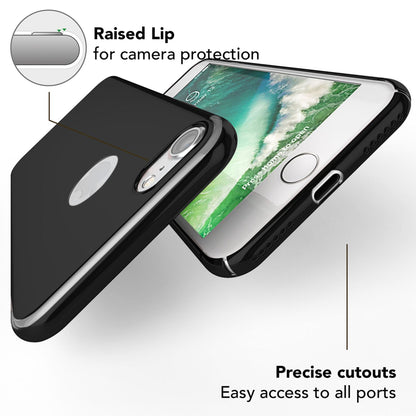 NALIA Spiegel Handyhülle kompatibel mit iPhone 7, Ultra-Slim Cover Mirror Case Hardcase, Dünne Schutzhülle Backcover verspiegelt, Handy-Tasche Bumper Phone Etui