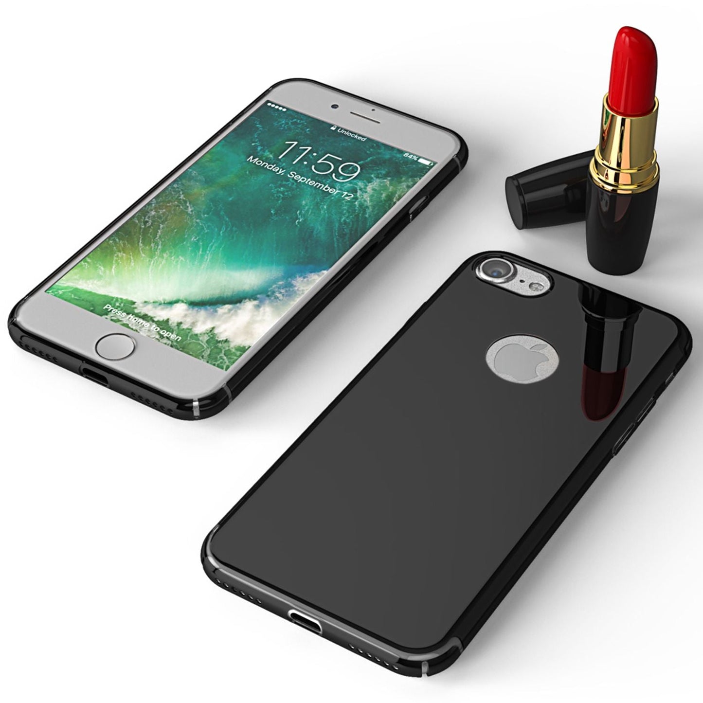 NALIA Spiegel Handyhülle kompatibel mit iPhone 7, Ultra-Slim Cover Mirror Case Hardcase, Dünne Schutzhülle Backcover verspiegelt, Handy-Tasche Bumper Phone Etui