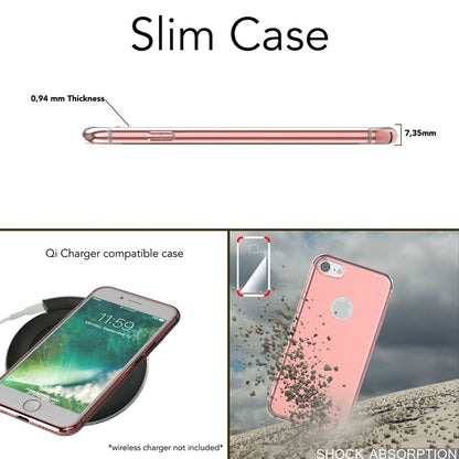 NALIA Spiegel Handyhülle kompatibel mit iPhone 7, Ultra-Slim Cover Mirror Case Hardcase, Dünne Schutzhülle Backcover verspiegelt, Handy-Tasche Bumper Phone Etui