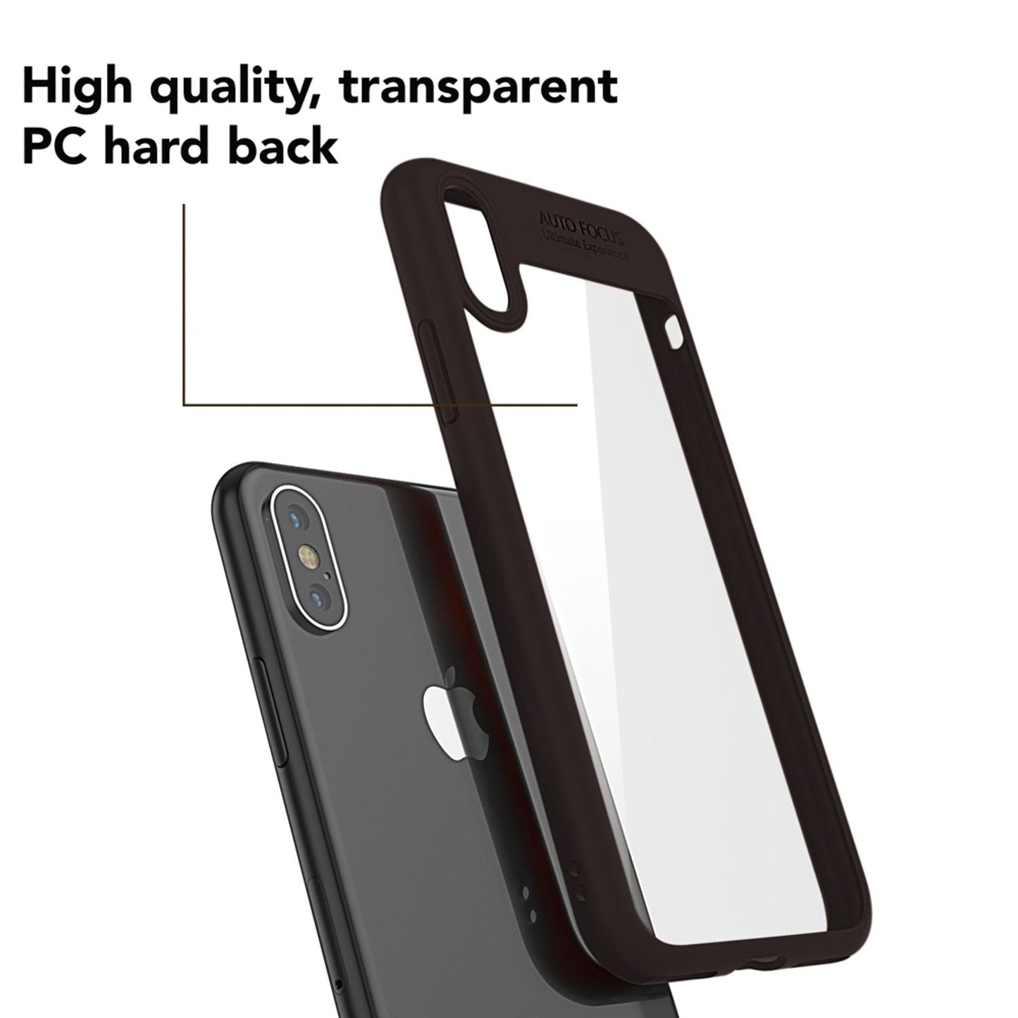 NALIA Handyhülle kompatibel mit iPhone X / XS, Durchsichtiges Hardcase & Silikon Bumper, Schutzhülle Cover Handy-Tasche Hülle Phone Case Transparent, Slim Backcover Etui Hardcover