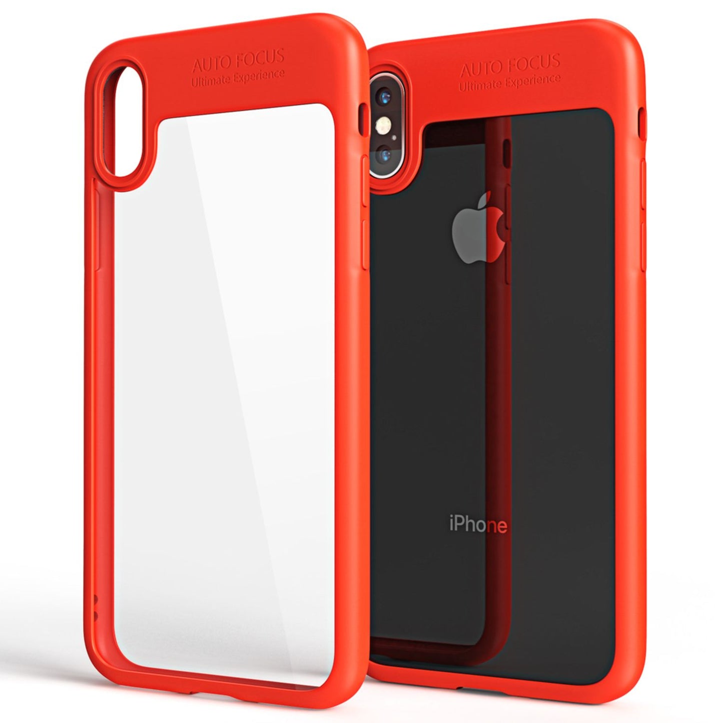 NALIA Handyhülle kompatibel mit iPhone X / XS, Durchsichtiges Hardcase & Silikon Bumper, Schutzhülle Cover Handy-Tasche Hülle Phone Case Transparent, Slim Backcover Etui Hardcover