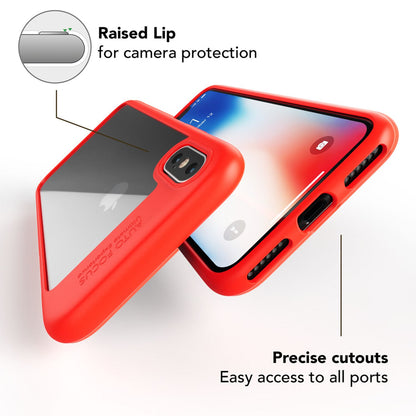 NALIA Handyhülle kompatibel mit iPhone X / XS, Durchsichtiges Hardcase & Silikon Bumper, Schutzhülle Cover Handy-Tasche Hülle Phone Case Transparent, Slim Backcover Etui Hardcover