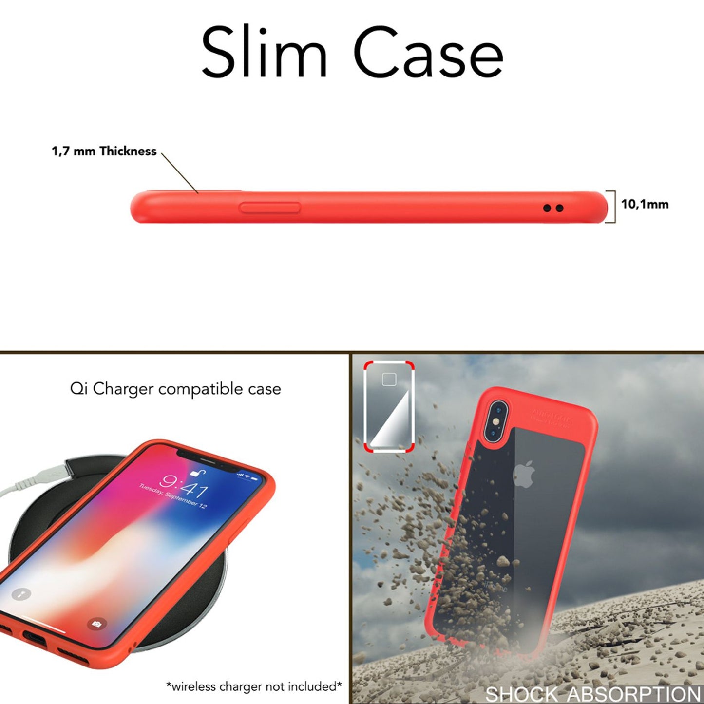 NALIA Handyhülle kompatibel mit iPhone X / XS, Durchsichtiges Hardcase & Silikon Bumper, Schutzhülle Cover Handy-Tasche Hülle Phone Case Transparent, Slim Backcover Etui Hardcover