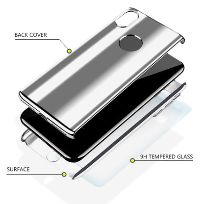 NALIA 360 Grad Handyhülle kompatibel mit Apple iPhone XS Max, Full-Cover & Schutzglas vorne hinten Hülle Doppel-Schutz Dünn Ganzkörper Case Etui Handy-Tasche Bumper & Displayschutz