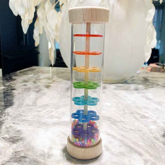Transparenter Regenmacher Regenbogen – Montessori Musikinstrument ab 2 Jahre