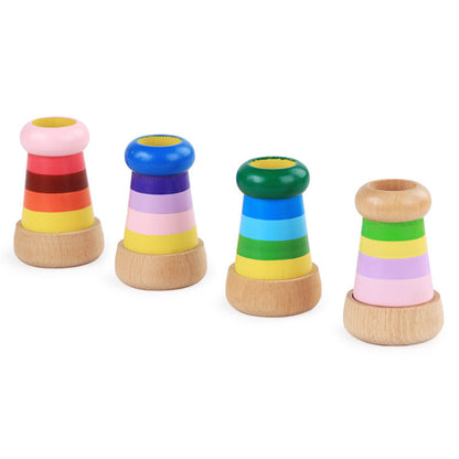 Hölzernes Magisches Kaleidoskop für Kinder - Pädagogisches Lernspiel & kreatives Geschenk
