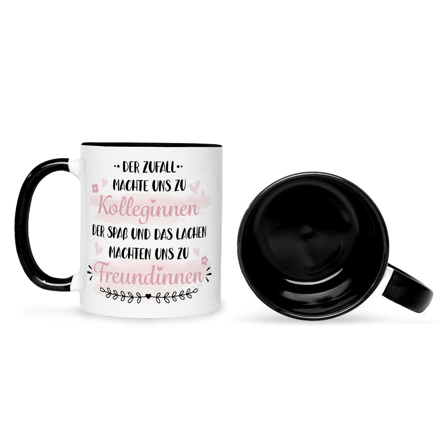 Bedruckte Tasse mit Spruch Der Zufall machte uns zu Kolleginnen