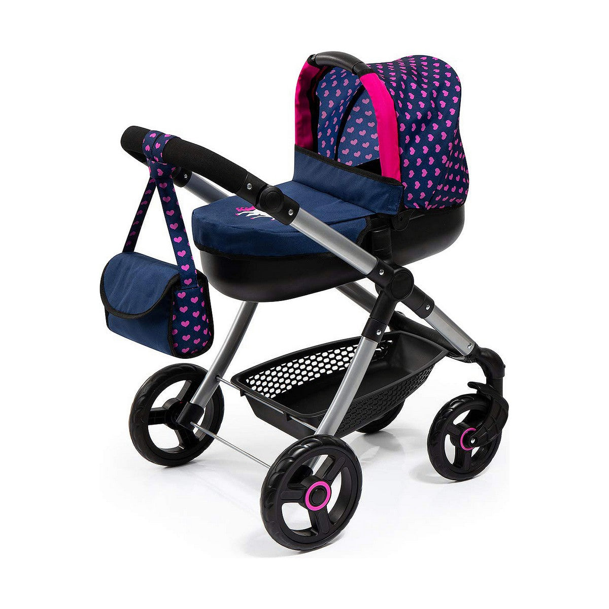Puppenwägelchen Reig Stule Pram Marineblau 63 cm - Meloni2