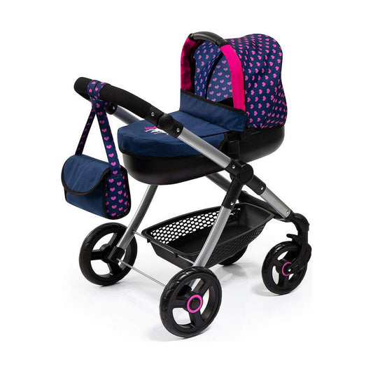Puppenwägelchen Reig Stule Pram Marineblau 63 cm - Meloni2