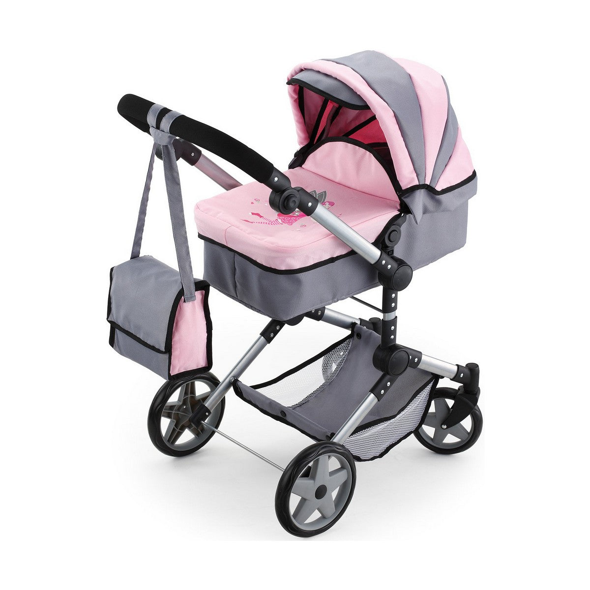 Puppenwägelchen Reig Pram Neo Pro Grau 57 cm - Meloni2