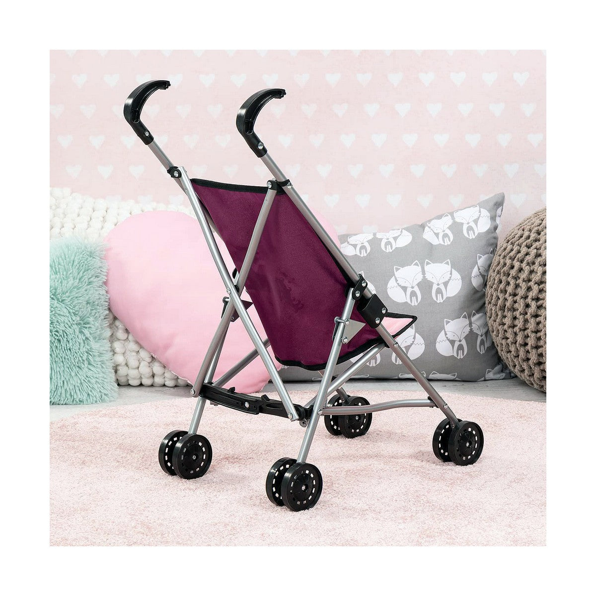 Puppenwägelchen Reig Lila Regenschirm Einhorn - Meloni2