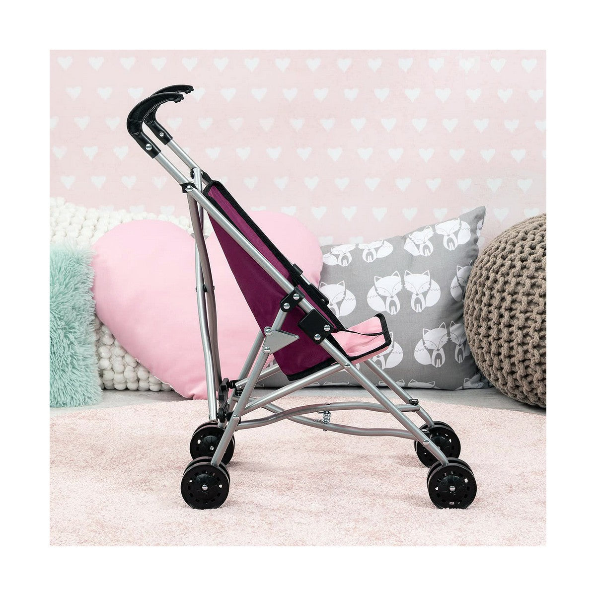 Puppenwägelchen Reig Lila Regenschirm Einhorn - Meloni2
