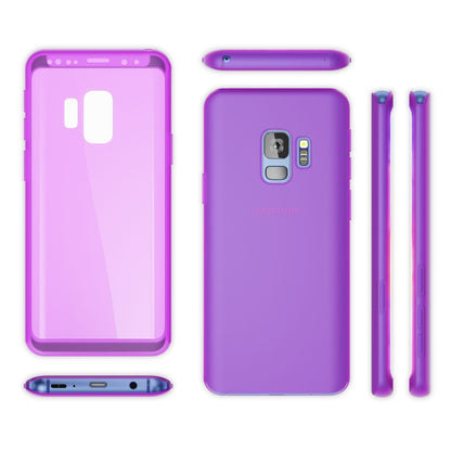 NALIA 360 Grad Hülle kompatibel mit Samsung Galaxy S9, Full Cover Handyhülle mit Schutzglas Doppel-Schutz, Dünnes Case Silikon Etui, Transparenter Displayschutz & Rückseite