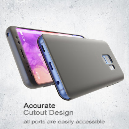 NALIA 360 Grad Hülle kompatibel mit Samsung Galaxy S9, Full Cover Handyhülle mit Schutzglas Doppel-Schutz, Dünnes Case Silikon Etui, Transparenter Displayschutz & Rückseite