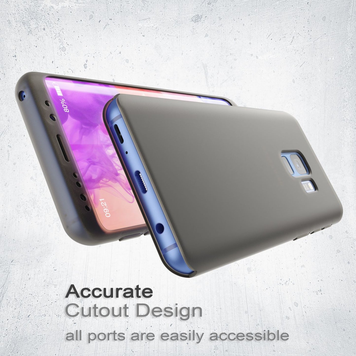 NALIA 360 Grad Hülle kompatibel mit Samsung Galaxy S9, Full Cover Handyhülle mit Schutzglas Doppel-Schutz, Dünnes Case Silikon Etui, Transparenter Displayschutz & Rückseite