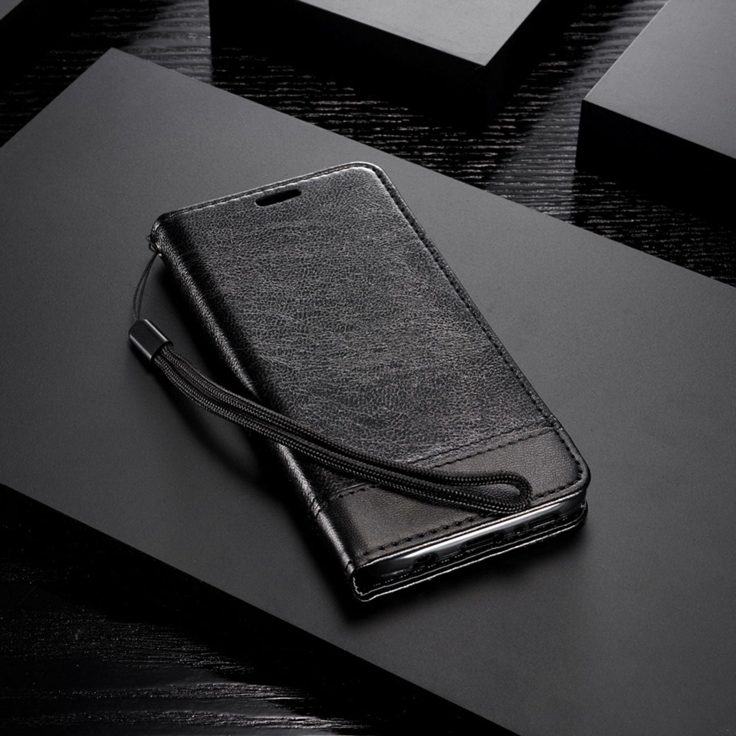 NALIA Handyhülle kompatibel mit Samsung Galaxy S9 Plus, Slim Kickstand Handyhülle Flip-Case Kunst-Leder Cover mit Magnet, Etui Ganzkörper Schutz Dünne Rundum Handy-Tasche Bumper
