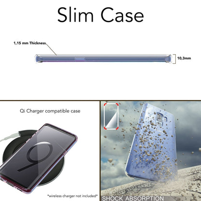 NALIA Handyhülle kompatibel mit Samsung Galaxy S9 Plus, Slim Silikon Motiv Case Schutzhülle Dünn Durchsichtig, Etui Handy-Tasche Back-Cover Transparent Bumper