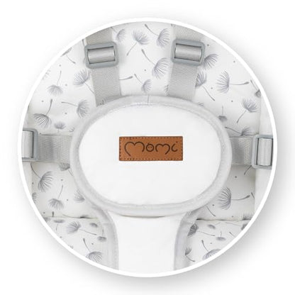 MoMi KENANI baby bouncer for children up to 9 kg, foldable, with remote control &amp; Bluetooth for connecting to a smartphone, battery or power connection, with 5-point safety belt, sun protection, insect net 