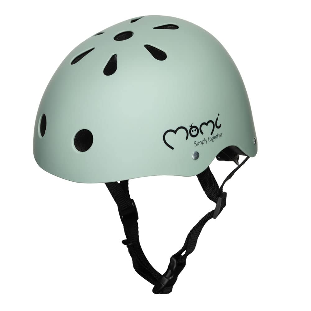 MoMi Mimi Kinderhelm verstellbar, Kopfumfang 47 – 58 cm (1-4 Jahre), stoß- und schlagfester Fahrradhelm für Kinder, 11 Lüftungsöffnungen, Schaumstoffpolsterung, Einstellbarer Kinnriemen