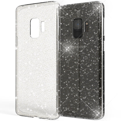 NALIA Glitzerhülle für Samsung Galaxy S9 – Funkelndes Silikon Case – DAZZLIN (Transparent & Stoßfest) – Marke aus Berlin