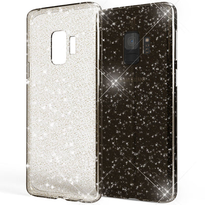 NALIA Glitzerhülle für Samsung Galaxy S9 – Funkelndes Silikon Case – DAZZLIN (Transparent & Stoßfest) – Marke aus Berlin