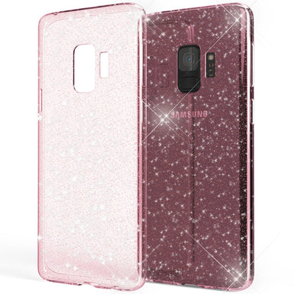 NALIA Glitzerhülle für Samsung Galaxy S9 – Funkelndes Silikon Case – DAZZLIN (Transparent & Stoßfest) – Marke aus Berlin