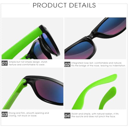 TUONYIS 3 Stück Kinder-Sonnenbrillen für Jungen, klassischer Stil, Retro-Sonnenschutz, Augenbrille, Kleinkind, Kinderbrille, UV400-Schutz, Uni für Jungen und Mädchen