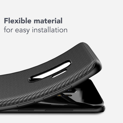 NALIA Silikonhülle für Samsung Galaxy S9 Plus – Rutschfest & Matt – VORTEX (Gebürstete Optik & Carbon Design) – Marke aus Berlin
