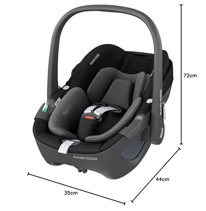 Maxi-Cosi Pebble 360 i-Size Babyschale Drehbar, Neugeborenen Autositz 360 Grad, 0–15 Monate (40–83 cm), Drehung mit einer, ClimaFlow, Easy-In-Gurt, G-CELL Seitenaufprallschutz, Essential Green - Meloni2
