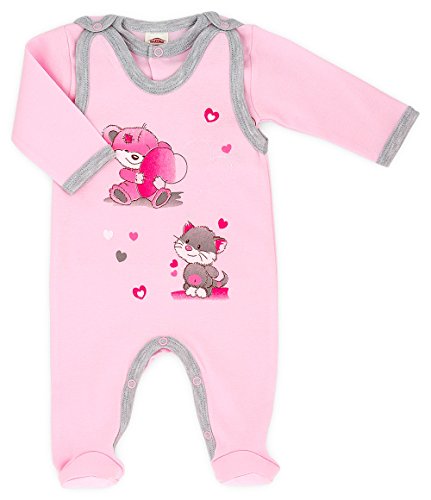 Makoma Baby Erstausstattung Strampler-Set mit Langarmshirt für Säuglinge & Neugeborene Jungen und Mädchen (50 – 74)