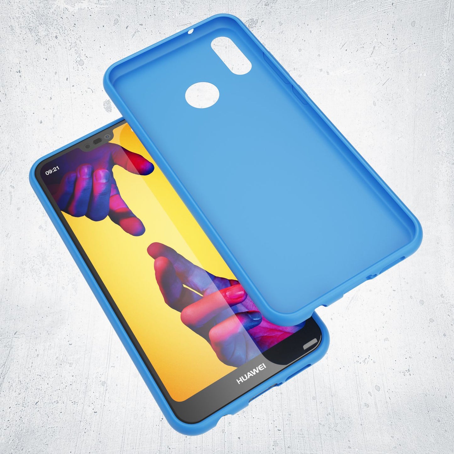 NALIA Neon Silikonhülle für Huawei P20 Lite – Soft-Touch & Signal-Neon – NEONSHOCK (Matte Schutzhülle) – Marke aus Berlin