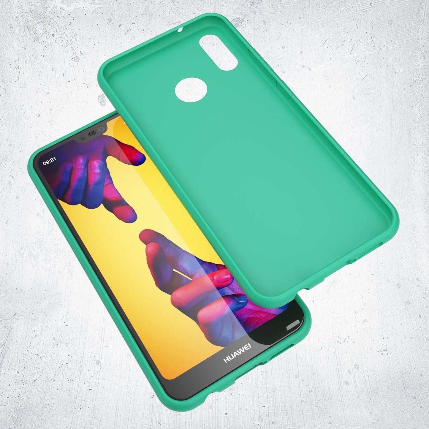 NALIA Neon Silikonhülle für Huawei P20 Lite – Soft-Touch & Signal-Neon – NEONSHOCK (Matte Schutzhülle) – Marke aus Berlin