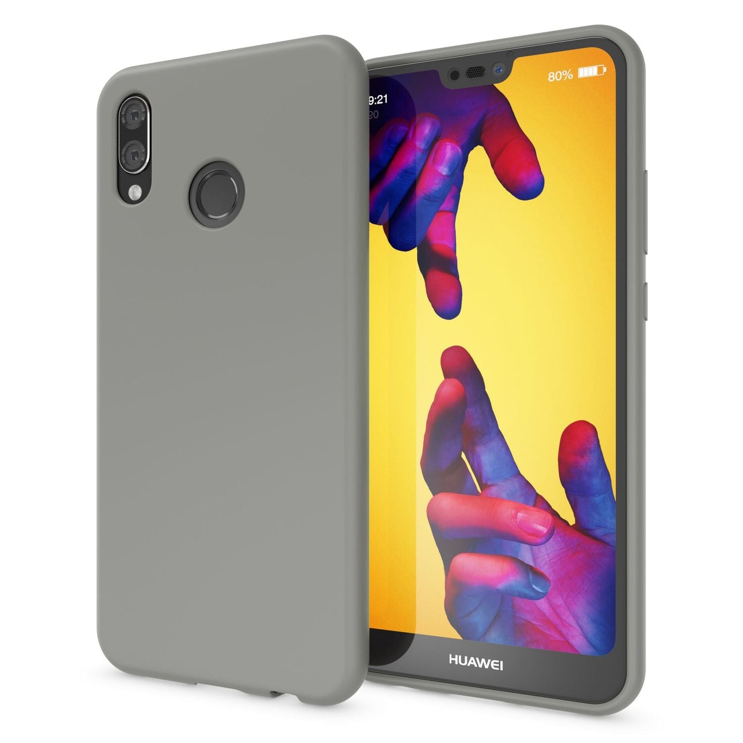 NALIA Neon Silikonhülle für Huawei P20 Lite – Soft-Touch & Signal-Neon – NEONSHOCK (Matte Schutzhülle) – Marke aus Berlin