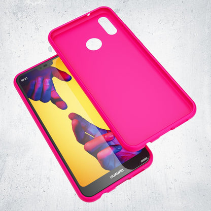 NALIA Neon Silikonhülle für Huawei P20 Lite – Soft-Touch & Signal-Neon – NEONSHOCK (Matte Schutzhülle) – Marke aus Berlin