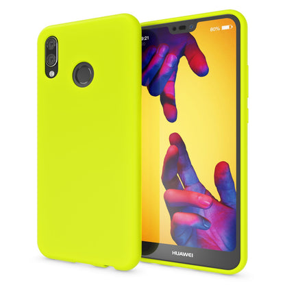 NALIA Neon Silikonhülle für Huawei P20 Lite – Soft-Touch & Signal-Neon – NEONSHOCK (Matte Schutzhülle) – Marke aus Berlin