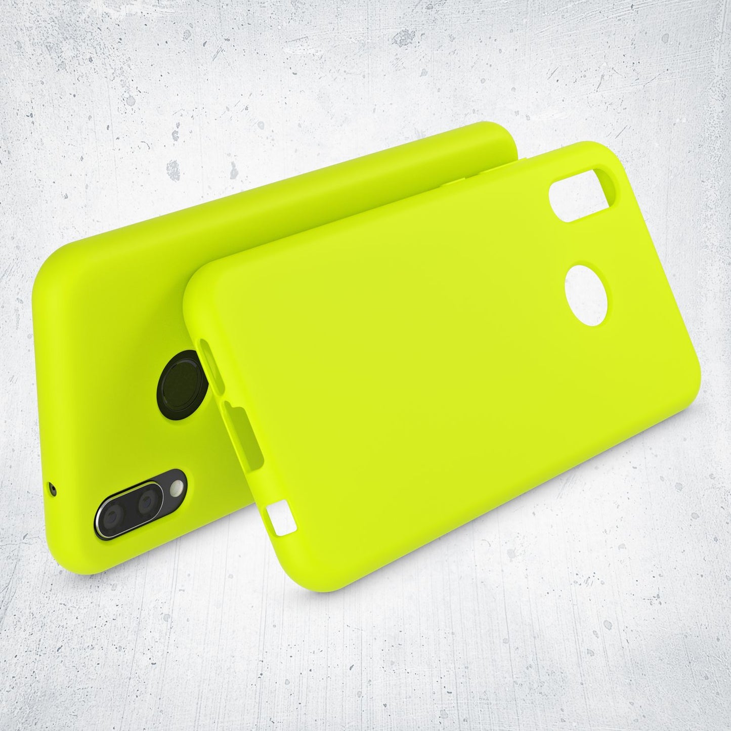 NALIA Neon Silikonhülle für Huawei P20 Lite – Soft-Touch & Signal-Neon – NEONSHOCK (Matte Schutzhülle) – Marke aus Berlin