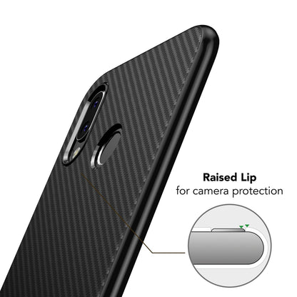 NALIA Silikonhülle für Huawei P20 Lite – Rutschfest & Matt – VORTEX (Gebürstete Optik & Carbon Design) – Marke aus Berlin