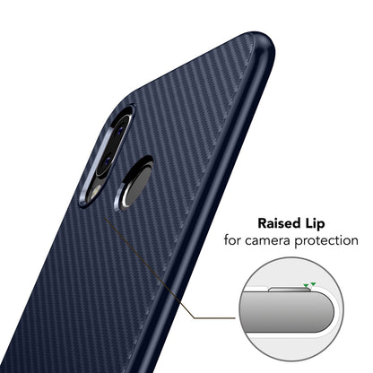 NALIA Silikonhülle für Huawei P20 Lite – Rutschfest & Matt – VORTEX (Gebürstete Optik & Carbon Design) – Marke aus Berlin