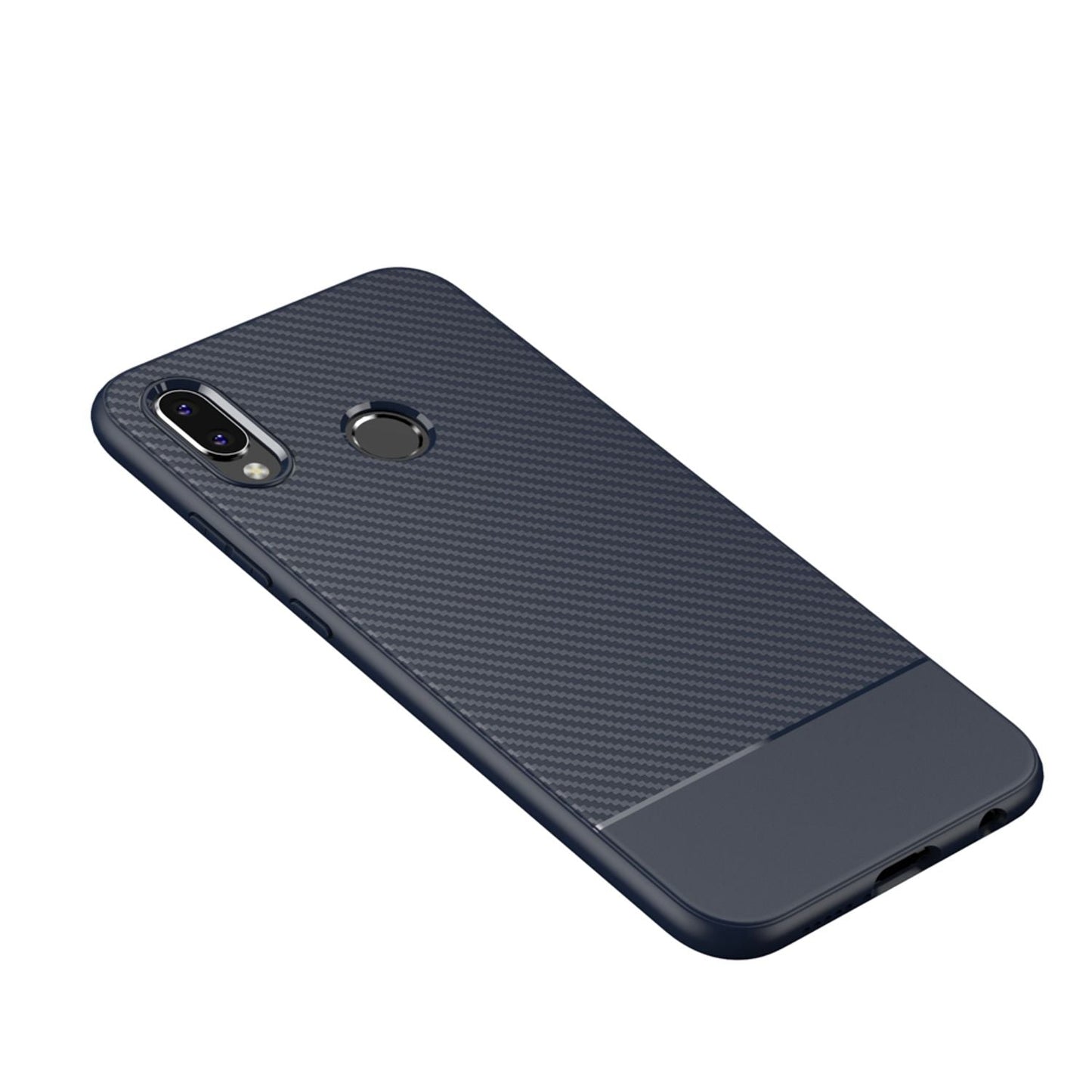 NALIA Silikonhülle für Huawei P20 Lite – Rutschfest & Matt – VORTEX (Gebürstete Optik & Carbon Design) – Marke aus Berlin